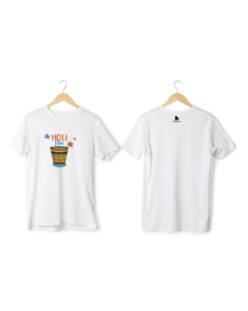 Greys&Blues Hues Pima Round Neck T-Shirt - White